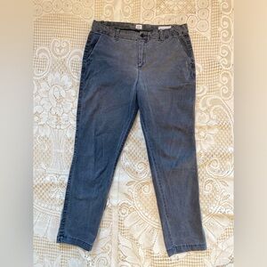 Gap (for good) “Girlfriend Chinos”, Grey, Stripe Detail, Women’s Size 8